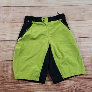 ZOIC Shorts Mens Medium Green Black Outdoors Lightweight Mountain Bike Adult A1*
